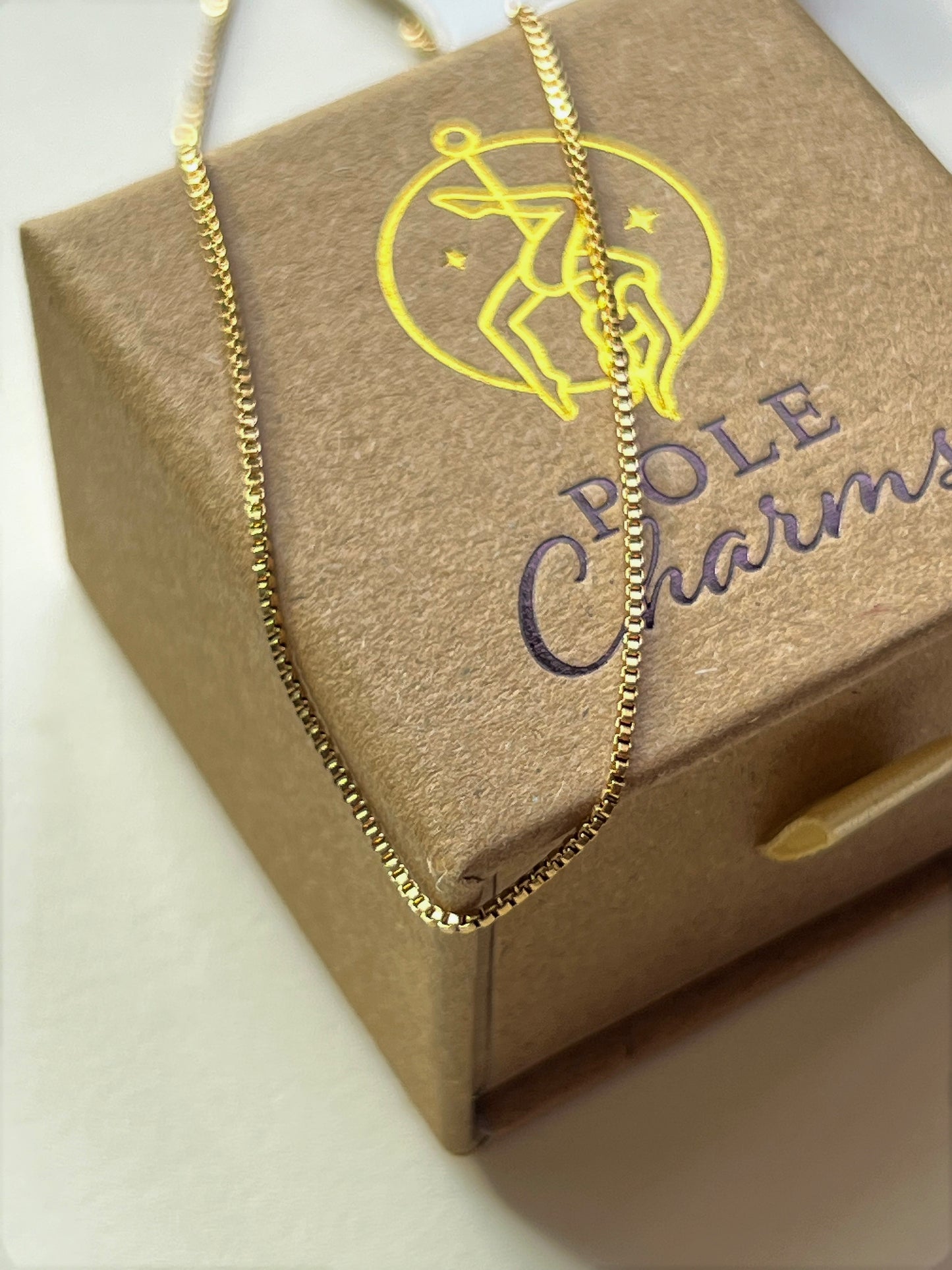 Crescent Moon Charm Gold
