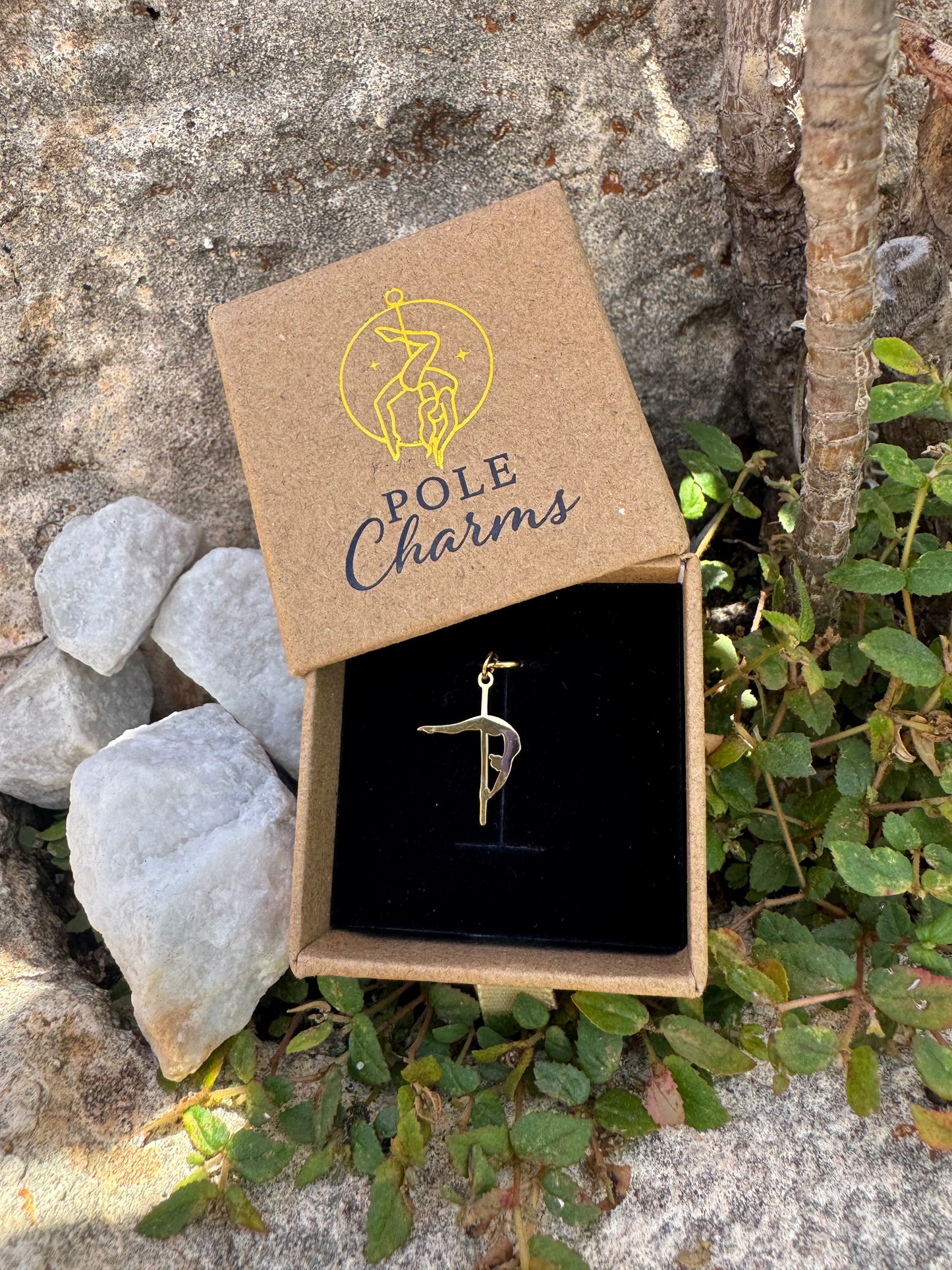 Crescent Moon Charm Gold