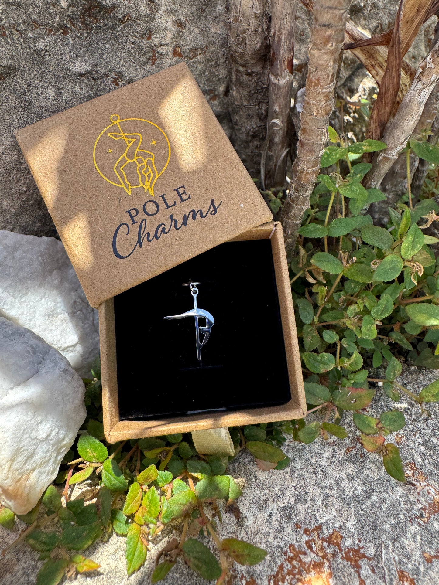 Crescent Moon Charm Silver